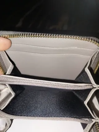 Portafoglio Bally donna grigio con strisce rosse