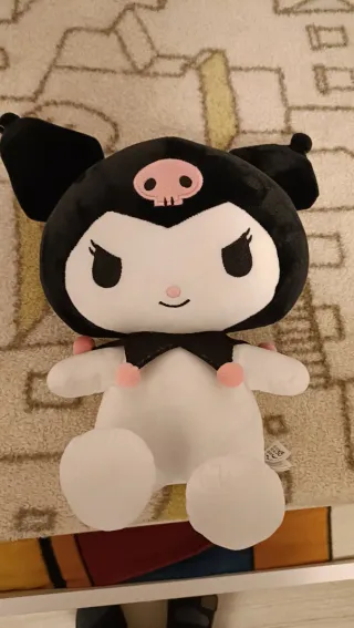 Peluche Kuromi Negro y Blanco