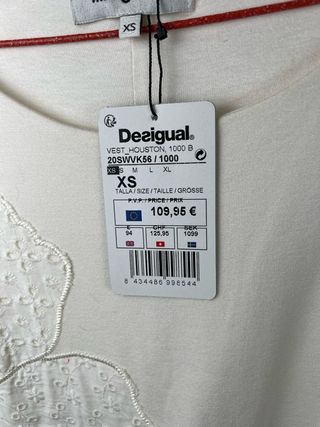 Desigual Abito Mini Bianco XS