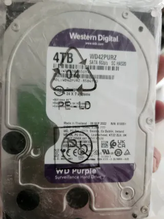 Disco Duro WD Purple 4TB SATA 6Gb/s