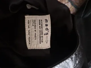 Giubbotto in pelle nero taglia L