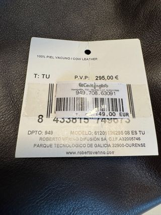 Bolso Roberto Verino Piel Vacuno marrón