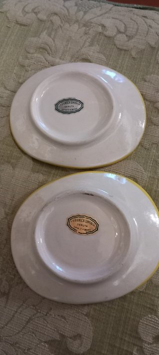 Coppia portasaponette Deruta Umbra ceramica