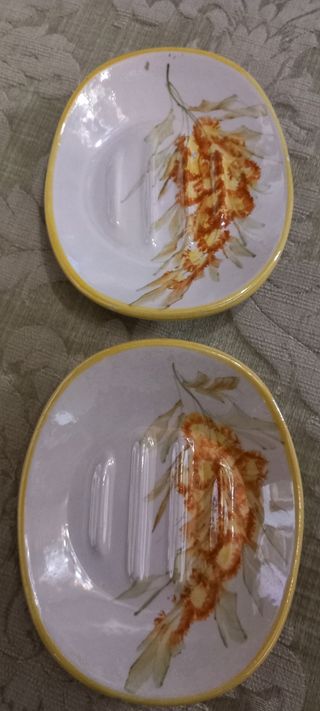 Coppia portasaponette Deruta Umbra ceramica