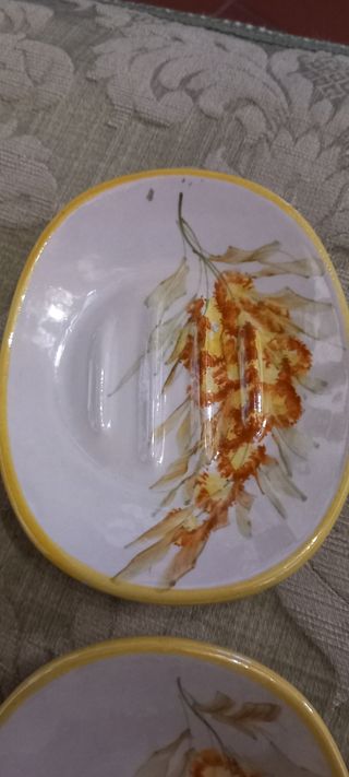 Coppia portasaponette Deruta Umbra ceramica