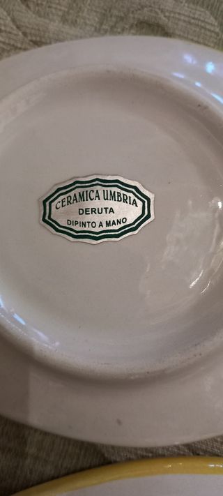 Coppia portasaponette Deruta Umbra ceramica