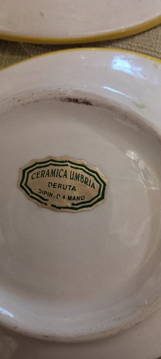 Coppia portasaponette Deruta Umbra ceramica