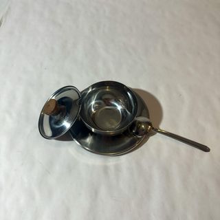 Azucarera vintage de acero inoxidable (completa)