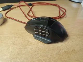 Ratón Gaming Titanwolf Gauntlet MMO Negro