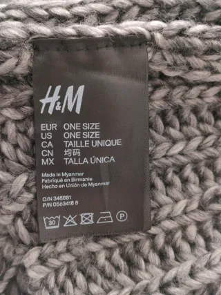 Cuello H&M gris y negro