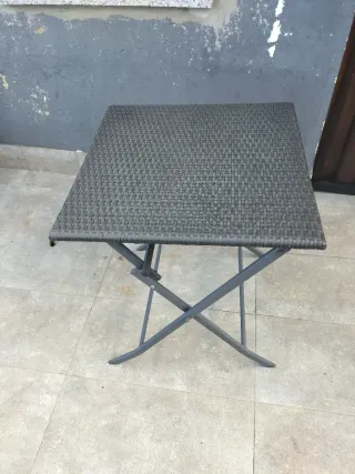 Mesa y 2 Sillas Jardín/Terraza Plegables