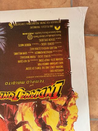 Indiana Jones y el Templo Maldito Póster Original