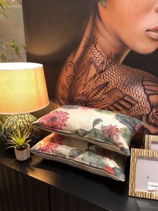 2 Fundas Cojín Lino Flores Cáctus 45x30