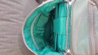 Mochila mujer lona lila y rosa