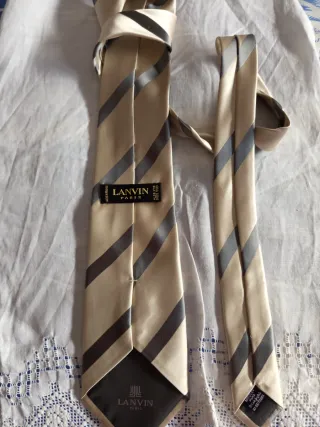 Corbata de caballero beige y gris