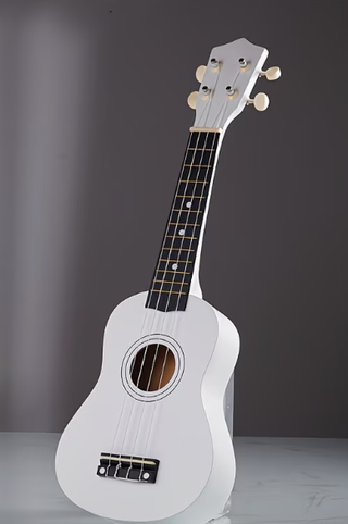 Ukelele Blanco Hawaiano 53cm + Accesorios