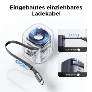 Cargador UGREEN Nexode 45W con Cable Retráctil