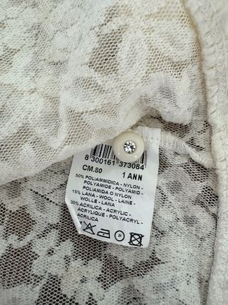 Coprispalle pizzo bimba 1 anno