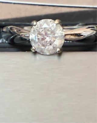 Anillo Oro 18k Diamante Natural 1.00 Ct G/SI2