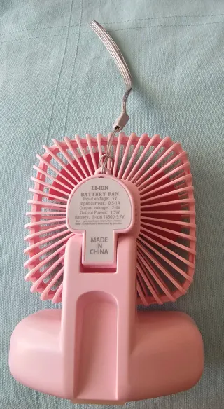 Mini ventilador portátil rosa