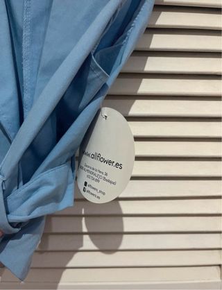 Chaleco chaqueta azul S con cinturón sin mangas