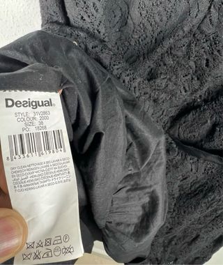 Vestito Desigual Nero Floreale M