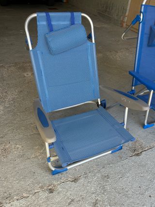 Tumbonas plegables azules (2 unidades)