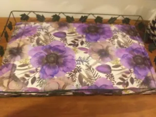Bandeja decorativa metal restaurada
