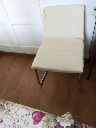 2 Sillas Metacrilato con Funda Beige