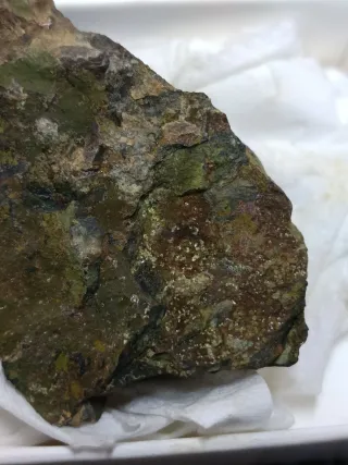 Montgomeryita y fluorapatito mineral