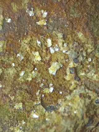 Montgomeryita y fluorapatito mineral