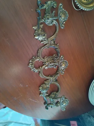 Perchero de pared bronce vintage estilo barroco