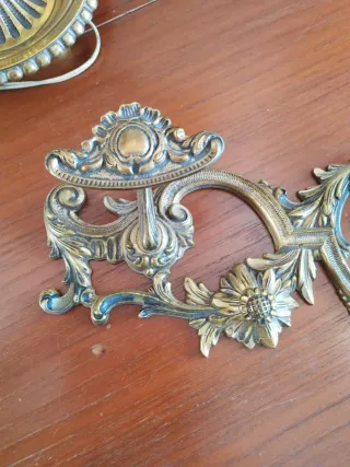 Perchero de pared bronce vintage estilo barroco