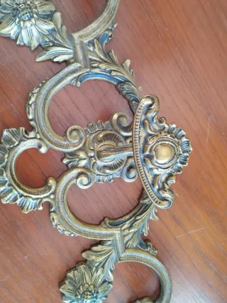Perchero de pared bronce vintage estilo barroco