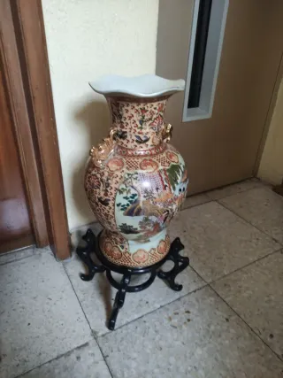 Lote 5 jarrones chinos (regalo jarrón peq fisura)