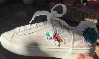 Zapatillas niña beige con brillo