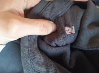 Polo manga larga gris oscuro