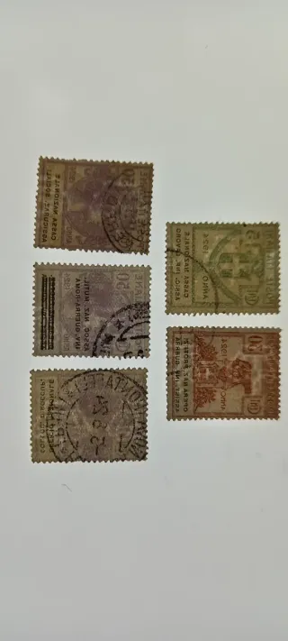 Lotto 5 Francobolli Enti Parastatali 1924