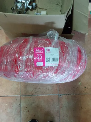 Tubo Corrugado Fontanería Revical 50m Rojo