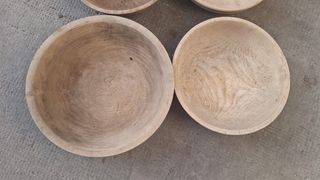 Set 4 Ciotole Legno Vintage