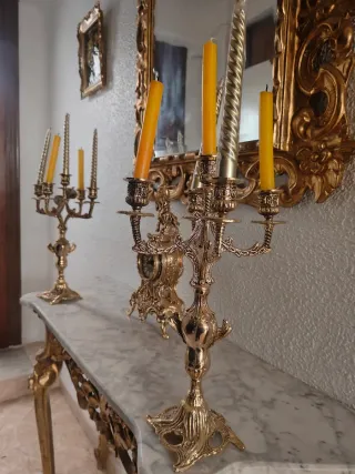 Recibidor completo oro mármol