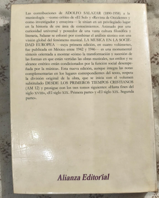 PACK 2 LIBROS: La música en la sociedad europea