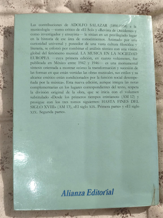 PACK 2 LIBROS: La música en la sociedad europea