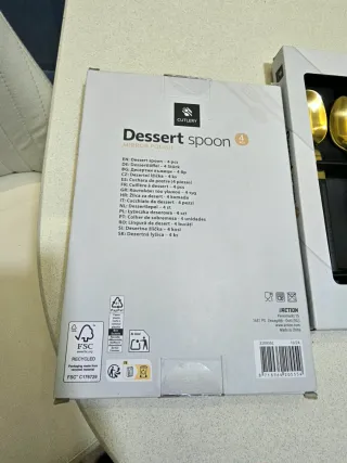 Set 16 Cucchiaini Dessert Oro Nero