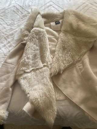 Chaqueta efecto ante y pelo talla S