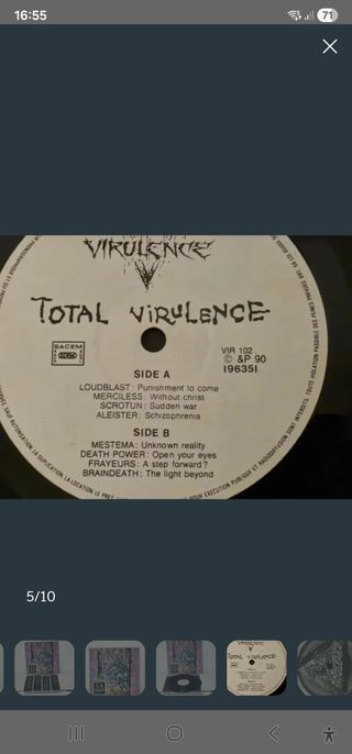 Total Virulence - Compilación Thrash 1990