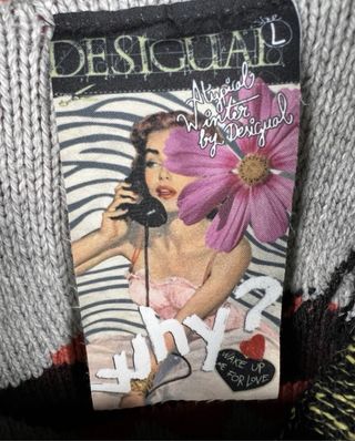 Desigual Cardigan Patchwork Taglia L