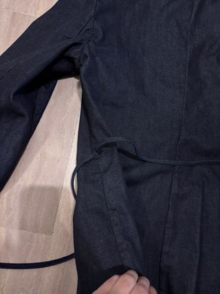 Blazer di jeans Zara con cintura in vita