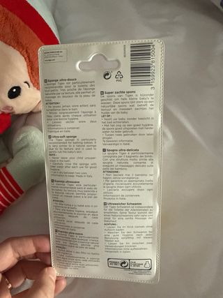 Esponja Tigex Ultrasuave Bebé Recién Nacido