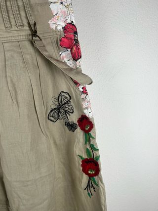 Pantaloni Desigual Harem Larghi Beige Taglia M